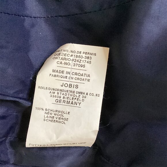 VINTAGE Jobis 2-piece Pinstriped Navy/Pink Pant Suit - Size EU38 - Picture 9 of 16